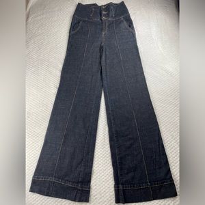 🔥NWOT Encore Ultra High Rise Wide Leg Flare Women Black Jeans Size 9 Junior